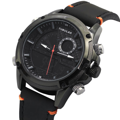 Stylish TUBULAR Dual Time Digital Analog Quartz Watch | TBLR Watch 05 B