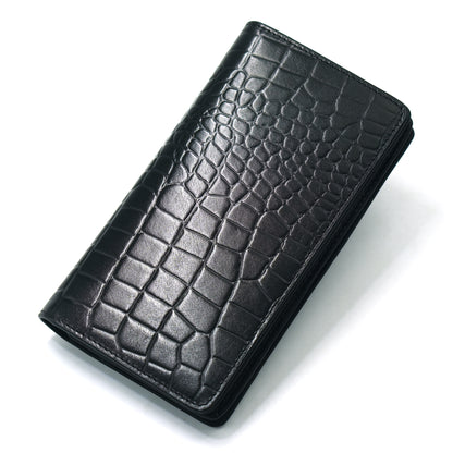 Premium Quality Long Wallet | Crocodile Wallet 300 BLACK