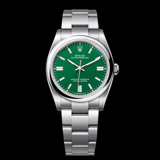 ROLEX Watch OP 36 Silver Green