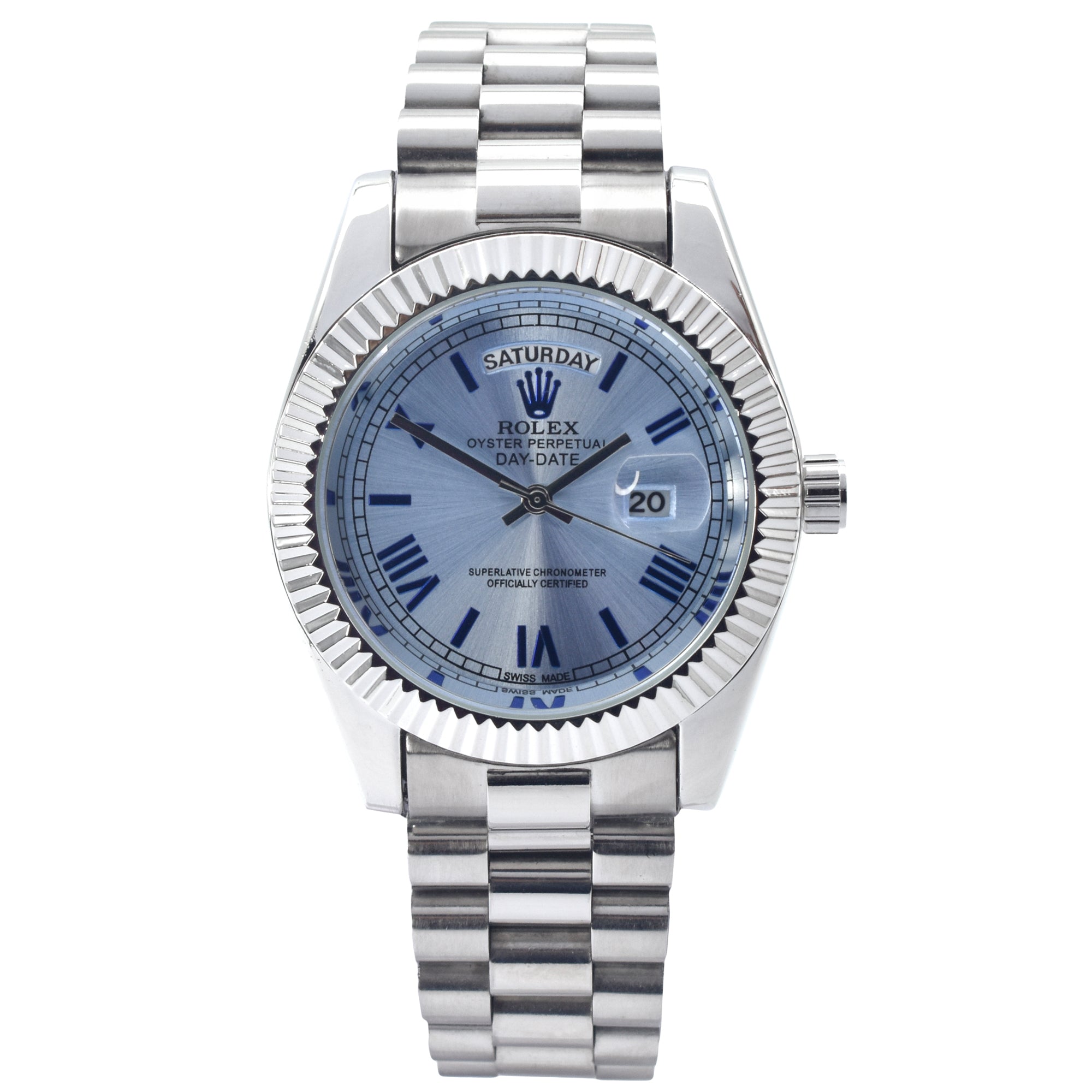 Day date quartz discount watch