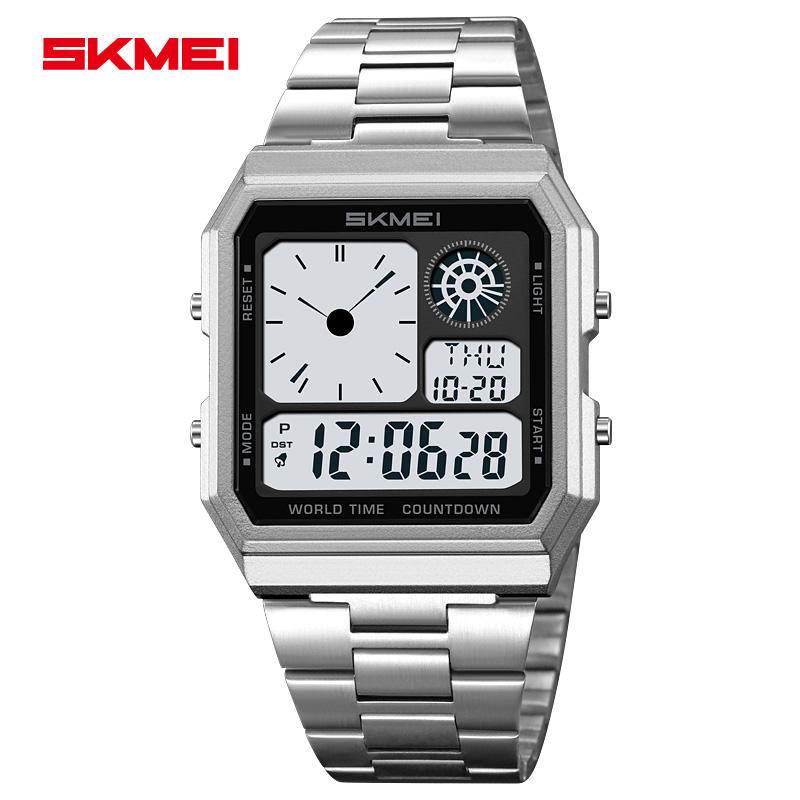 Original SKMEI Premium Quality Digital Quartz Watch | SKMEI 2353 Silver