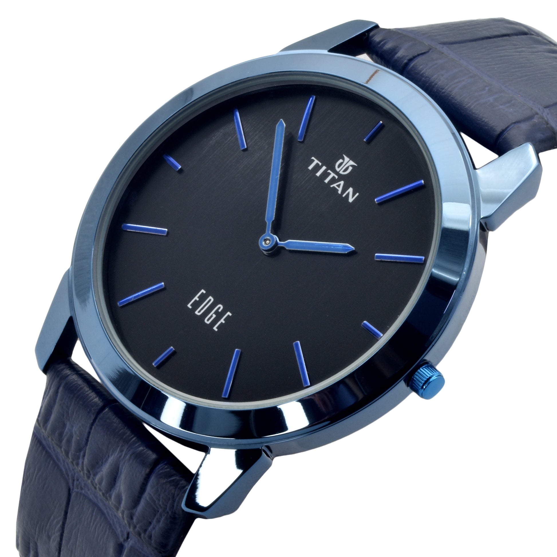 Titan Quartz Analog Watch with Blue Colour Strap for Men