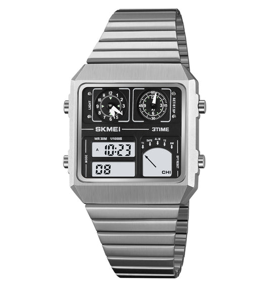 Original SKMEI Premium Quality Digital Quartz Watch | SKMEI 2198 Silver