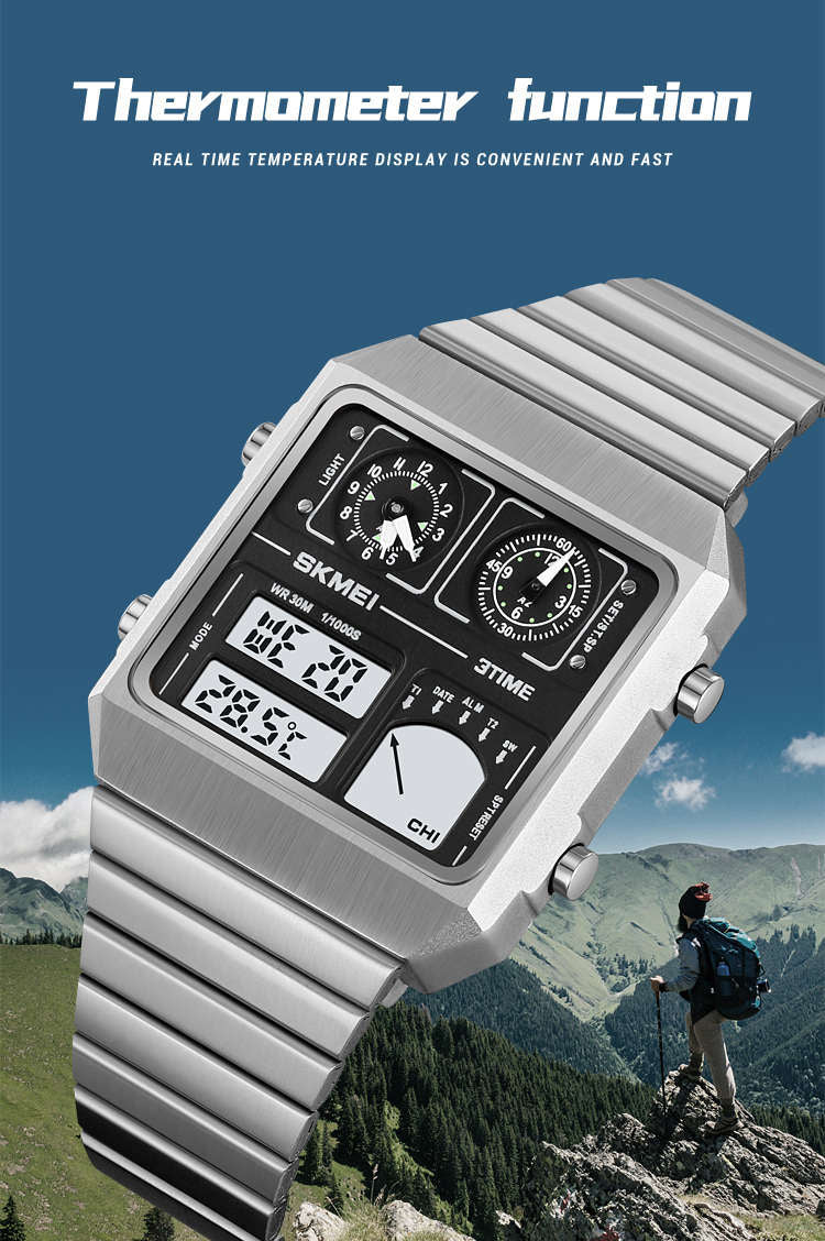 Original SKMEI Premium Quality Digital Quartz Watch | SKMEI 2198 Silver