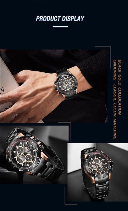 Original NAVIFORCE Stylish Waterproof Quartz Watch for Men | NF 47