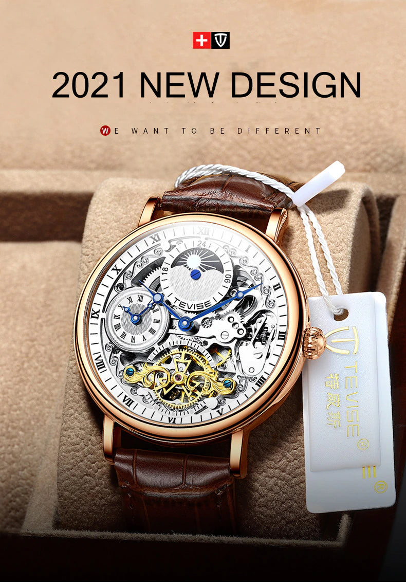 Luxury Tevise Mechanical Automatic Premium Quality Watch Tevise