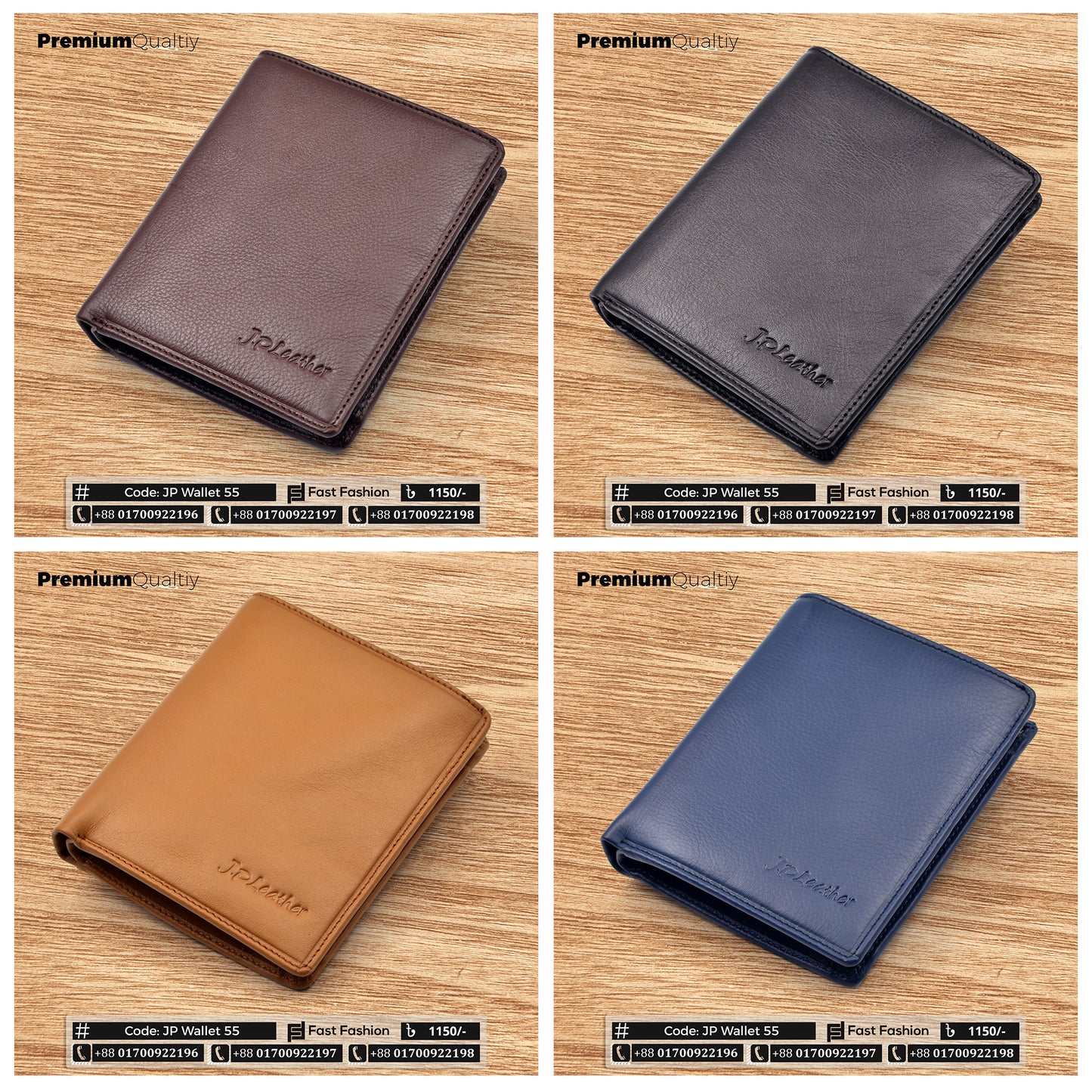 Original Leather Medium Size Premium Quality Wallet | JP Wallet 55