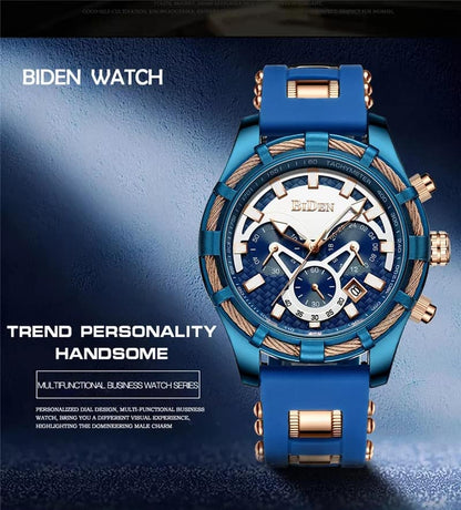 Sports Chronograph Quartz Multifunction Luxury Watch For Men - Biden 07