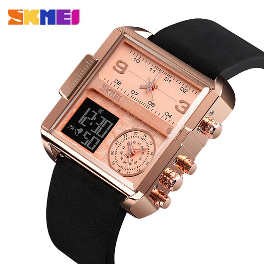 Original SKMEI 3 Time Unique Style LED Water Proof Digital Watch - SKMEI 50