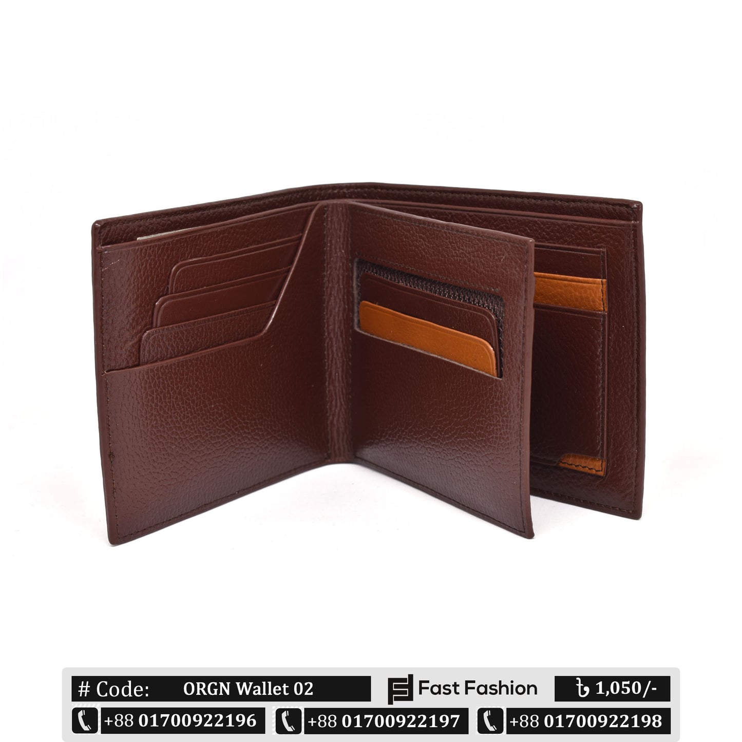 3 Part Pocket Size Premium Quality Leather Wallet for Men | ORGN Wallet 02