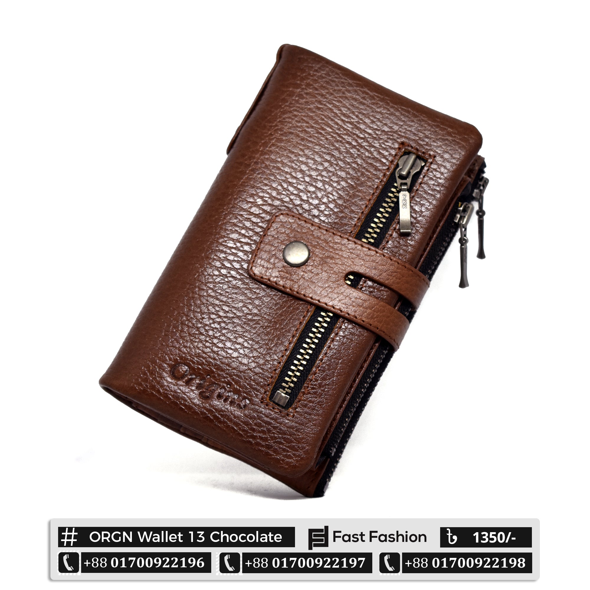 Stylish Medium Size Premium Quality Original Leather Wallet ORGN