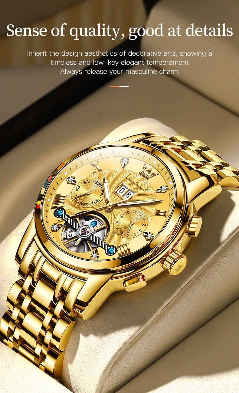 Olevs gold online watch